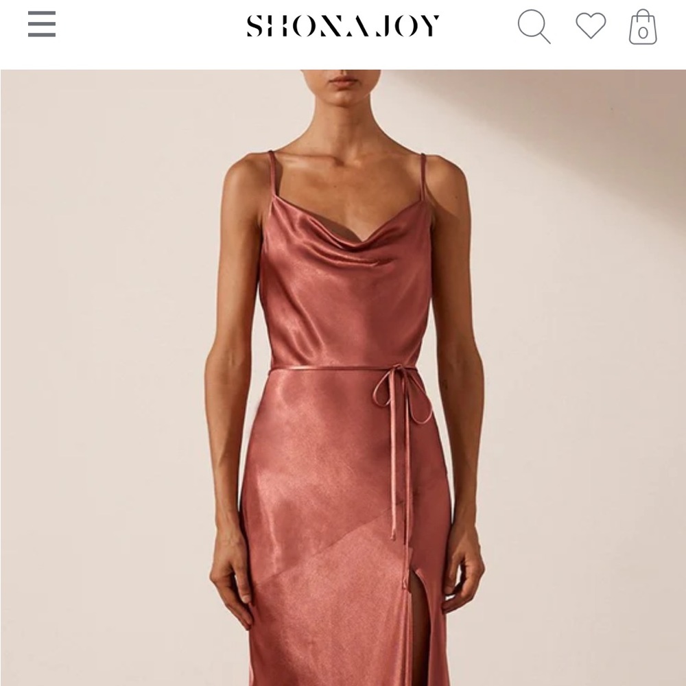 Shona Joy La Lune Bias Cowl Maxi Dress